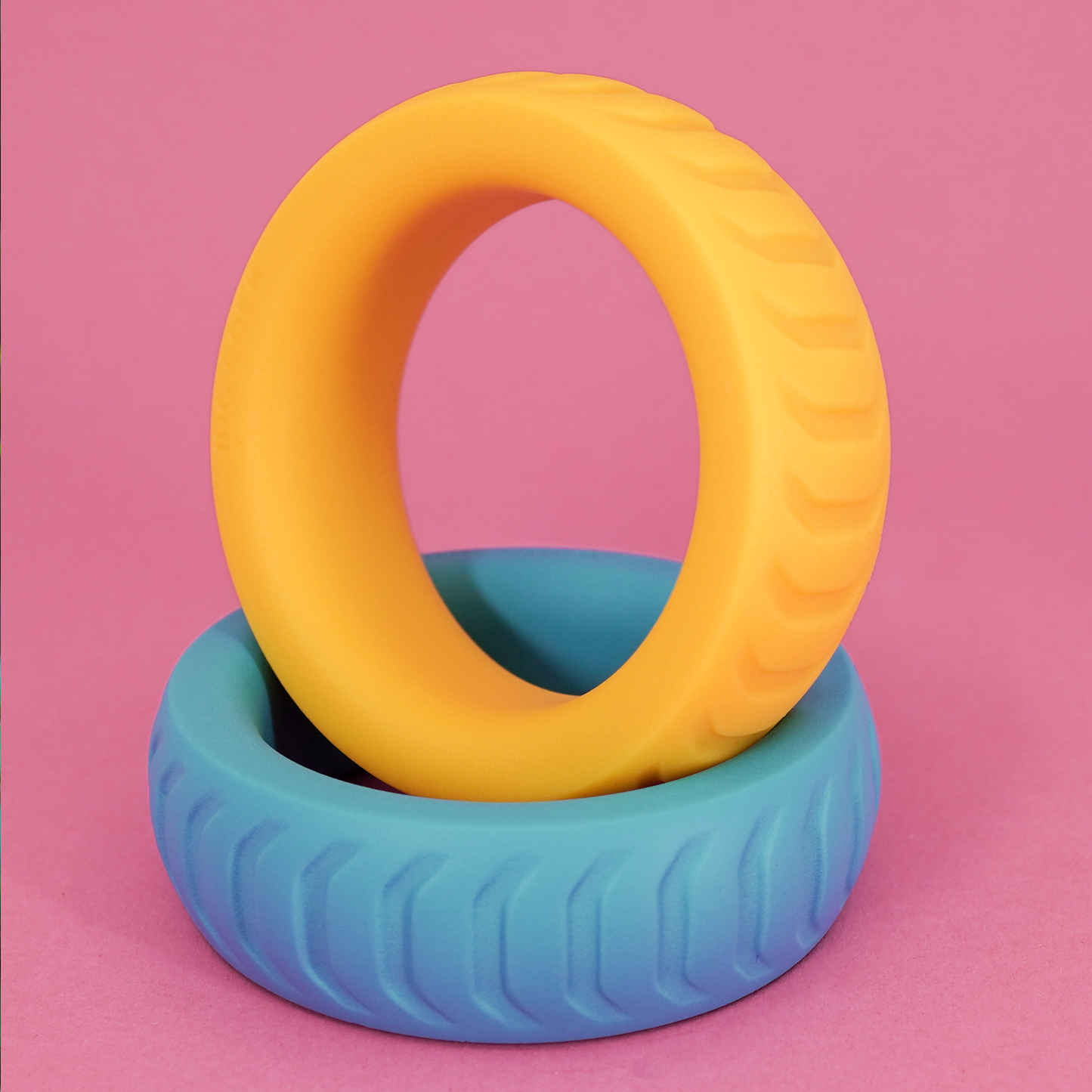 💛 50mm Silicone Cock Ring .: YELLOW :. d👑