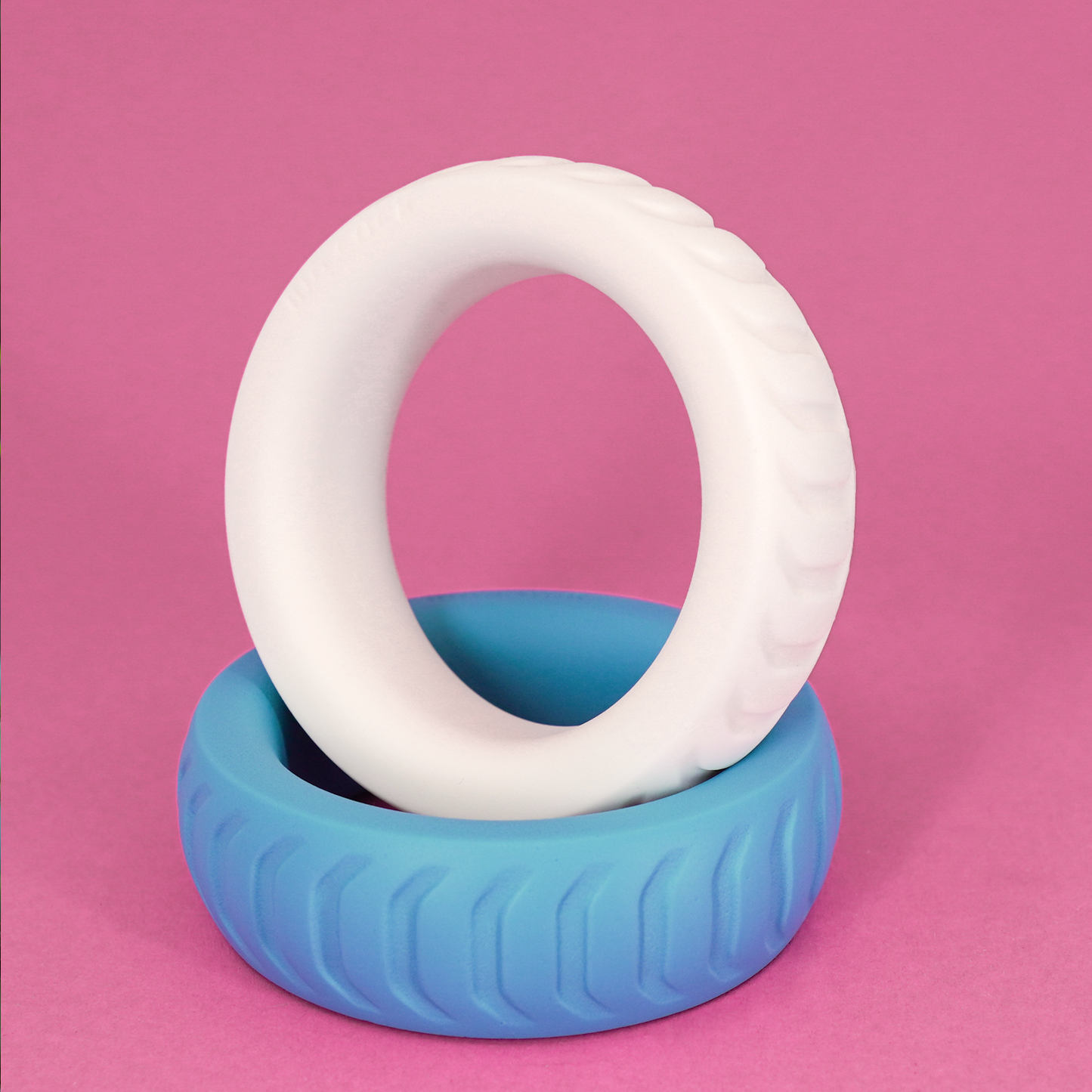 🤍 50mm Silicone Cock Ring  .: WHITE :.  d👑