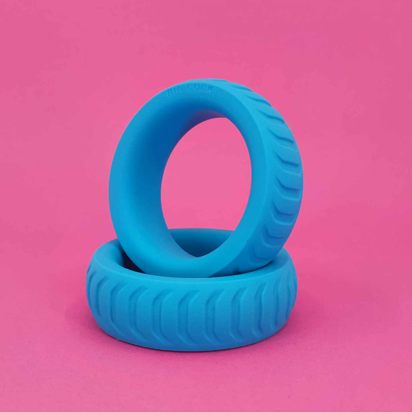 💙 50mm Silicone Cock Ring  .: BLUE :.  d👑