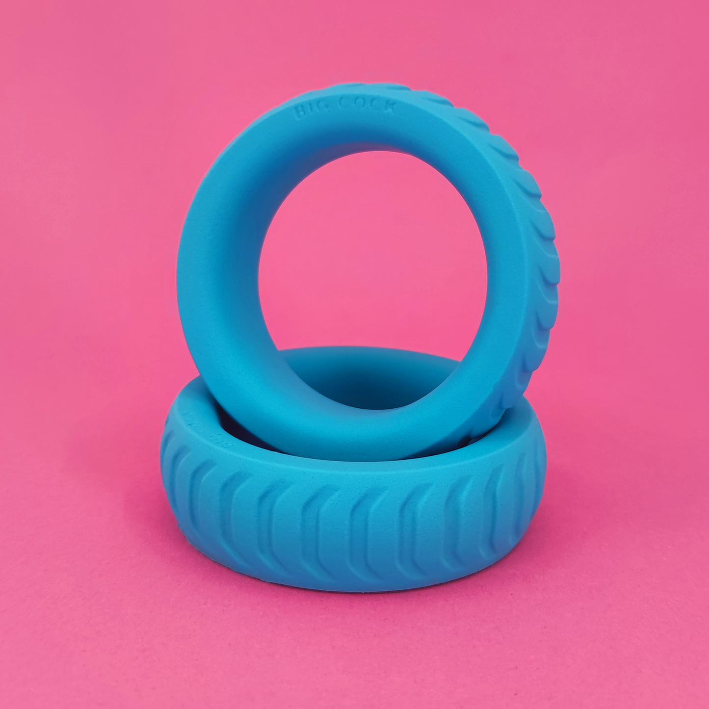 💙 50mm Silicone Cock Ring .: BLUE :. d👑