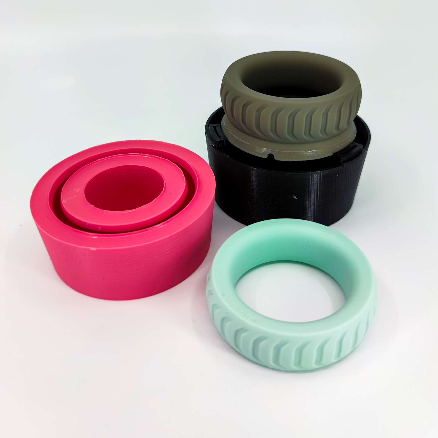 💚 50mm Silicone Cock Ring .: GREEN :.  d👑