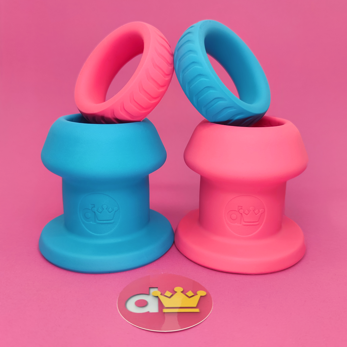💗 50mm Silicone Cock Ring  .: PINK :.  d👑