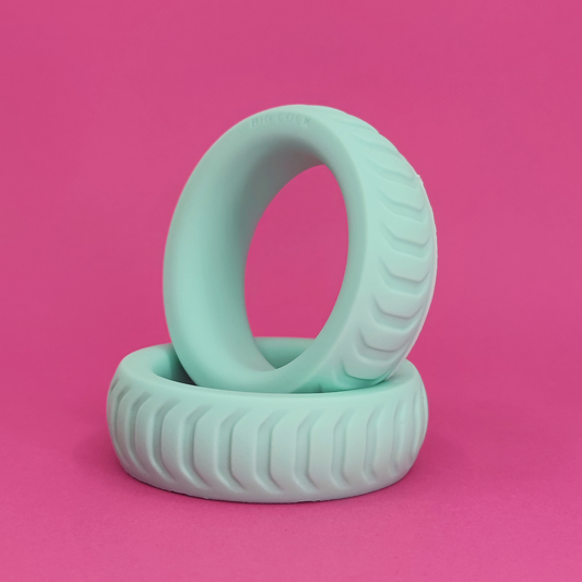 💚 50mm Silicone Cock Ring .: GREEN :.  d👑