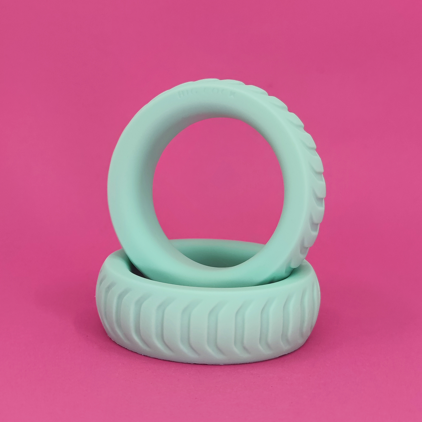 💚 50mm Silicone Cock Ring .: GREEN :.  d👑